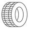 Tire thin line icon. Automobile wheel vector illustration isolated on white. Car tyre outline style design, designed for