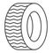 Tire thin line icon. Car wheel vector illustration isolated on white. Auto disk outline style design, designed for web