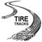 Tire tracks abstract vector background