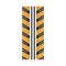 Tire tread black and yellow RGB color icon. Detailed automobile, motorcycle tyre marks. Directional car wheel trace with