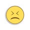 tired colored emoji sticker icon. Element of emoji for mobile concept and web apps illustration