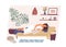 Tired and happy mom with newborn baby sleeping together in modern cozy room. Mother and child lying on bed. Colored flat