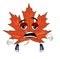 Tired mapple leaf cartoon