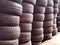 Tires flat tire nail tire pile old used