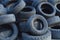 Tires heap recycling dump waste old rubber automobile waste