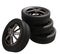 Tires wheels rims isolated for background - 3d rendering