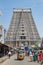 Tiruchirappalli,Tamil Nadu,India 13 March 2022 The Rajagopuram, or main gateway, to the Sri Ranganatha Swamy temple at