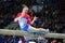Tisha Volleman of Netherlands competes on the balance beam