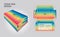 Tissue box Design Multicolorful polygon background, 3d box, Product design, Packaging template vector, Tissue box Mock up