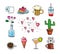 Tissue cake beer soda icon set