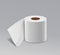 Tissue long roll white paper realistic design, on gray background