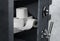 Tissue paper rolls in safe vault - conceptual image on covid-19 virus outbreak crisis with stock up of toilet paper deposit into