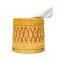 tissue paper Wood weave isolated