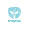 Titan mask with fingerprint shape for tech company