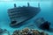 titanic wreck submarine underwater manga anime style illustration generative ai