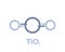 Titanium dioxide molecule icon on white