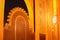 The Titanium doors of King Hassan II ,Mosque archway ,Night time in Casablanca, Morocco,Africa