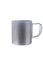 Titanium mug for tourists. Iron mug for the army. Iron mug with handles. Isolate