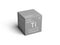 Titanium. Transition metals. Chemical Element of Mendeleev\\\'s Periodic Table. 3D illustration