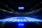 Title enchanting and serene a magnificent basketball court illuminated in a desolate arena