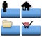 Title Icon Symbol Set Person Home File Cart