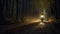 Title: “Night Ride in the Woods: A Motorcyclist’s Journey