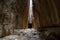 Titus tunnels are ancient Roman waterways carved into rocks in Besikli Antakya, Turkey