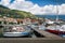 Tivat local fisherman\'s boats marina