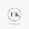 TK Initial beauty monogram and elegant