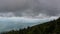 TL Mt Mitchell Tower Clouds Roll over Blue Ridge Mountains