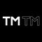 TM letter trademark icon outline set white color vector illustration flat style image