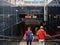 TMB Espanya metro underground station people descending