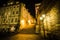 To the castle - Ke Hradu - a short alley at the Prague Castle at night, Czech Republic