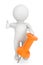 To do concept. 3d person with orange thumbtack