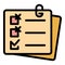 To do list agitation icon color outline vector