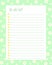 To do list blank lined printable template decorated with spring pattern vector illustration, simple design