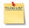 To do list blank office note isolated