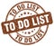 to do list brown stamp