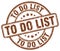 to do list brown stamp