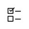 To do list icon design. two check box with check mark in first line symbol. simple clean line art professional business management