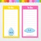 To do list for kids. Empty template. Drop and cloud. The rectangular shape. Isolated color vector illustration. Funny character.