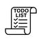 To do list line icon. Clipart image