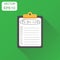 To do list notepad icon. Business concept task notebook