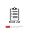 To do list or planning icon in flat style. vector illustration concept of checklist paper sheet reminder with check marks.