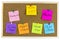 To do list sticky notes reminder cork board
