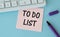 To Do List text, close-up A handwritten outline of the to-do list on a small notepad