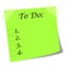 To do list written on green post it illustration