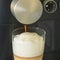 To make coffee latter machiato  is let an espresso run through milk foam