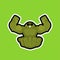 Toads sport logo. Frogs Sports team club emblem. Animal mascot gaming sign. Strong anuran beast symbol