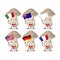 Toadstool cartoon character bring the flags of various countries